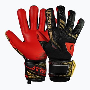 Guanti da portiere Reusch Attrakt Freegel Silver nero/oro/rosso fuoco