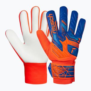 Guanti da portiere Reusch Attrakt Starter Solid arancio/blu shocking