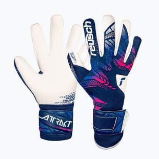 Guanti da portiere Reusch Attrakt RE:GRIP blu/rosa/bianco