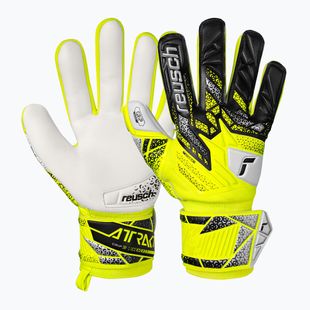 Guanti da portiere di sicurezza Reusch Attrakt Grip giallo/argento
