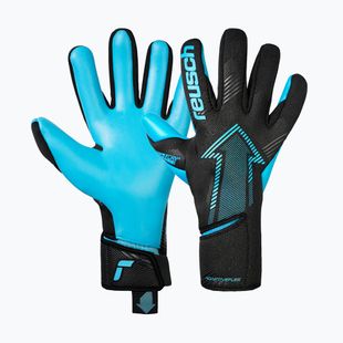 Guanti da portiere Reusch Fastgrip Aqua nero/blu acqua