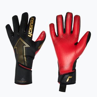 Guanti da portiere Reusch Fastgrip Gold X GluePrint nero/oro/rosso fuoco