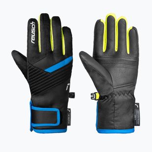 Guanti da sci per bambini Reusch Dan R-Tex XT Junior black/brilliant blue/safety yellow