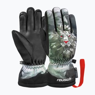 Guanti da sci per bambini Reusch Carter R-Tex XT blck/silver/fluo red