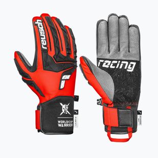 Guanti da sci uomo Reusch Ultra black/fluorescent red