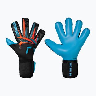 Guanti da portiere Reusch Attrakt Aqua Evolution black/shocking orange/aqua blue