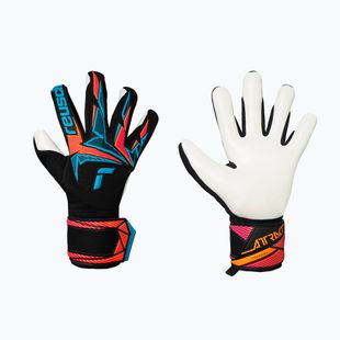 Guanti da portiere Reusch Attrakt Freegel Advance black/aqua blue/shocking orange