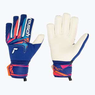 Guanti da portiere per bambini Reusch Attrakt Gold X NC Junior sharp blue/white/shocking orange