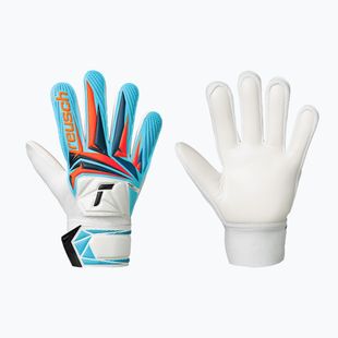 Guanti da portiere per bambini Reusch Attrakt Starter Solid Junior white/light blue