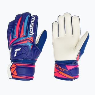 Guanti da portiere per bambini Reusch Attrakt Solid Junior sharp blue/white/shocking orange