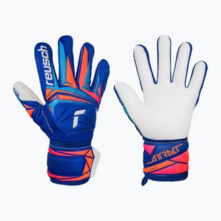 Guanti da portiere Reusch Attrakt Grip sharp blue/white/shocking orange