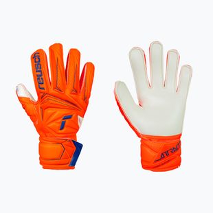 Guanti da portiere per bambini Reusch Attrakt Solid Finger Support Junior shocking orange/blue