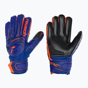 Guanti da portiere per bambini Reusch Attrakt Infinity Finger Support Junior sharp blue/shocking orange/black