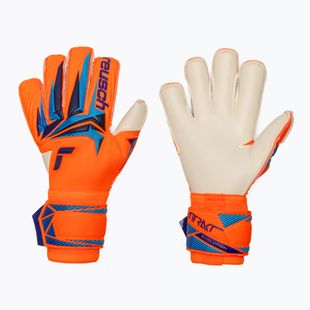 Guanti da portiere Reusch Attrakt Gold X Evolution shocking orange/blue