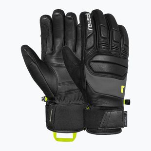 Guanti da sci Reusch Profi SL black/dark granite/safety yellow