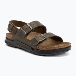 Sandali da uomo BIRKENSTOCK Milano Crosstown Oiled Leather Regular faded khaki