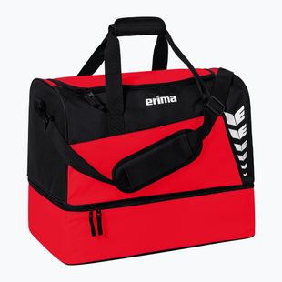 Borsone sportivo ERIMA Six Wings Sports Bag With Bottom Compartment 60 l red black