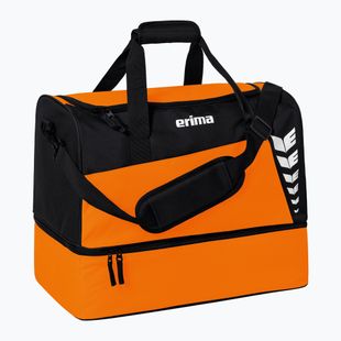 Borsa da allenamento ERIMA Six Wings Sports Bag With Bottom Compartment 60 l orange/black