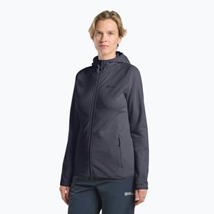 Felpa Jack Wolfskin donna Baiselberg con cappuccio FZ grafite
