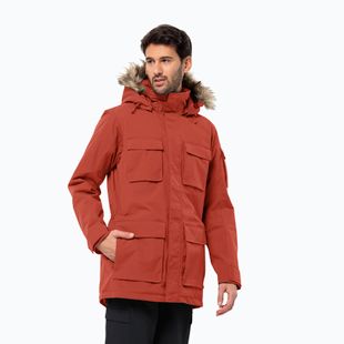 Piumino Jack Wolfskin da uomo Glacier Canyon Parka ruggine intenso