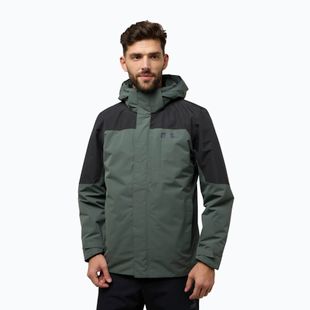 Giacca Jack Wolfskin 3In1 da uomo Romberg verde ardesia