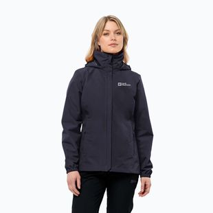 Jack Wolfskin Stormy Point 2L, giacca da pioggia da donna, grafite