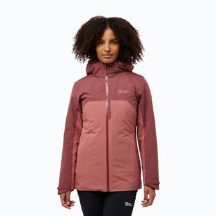 Jack Wolfskin giacca 3 in 1 da donna Hunberg rosso minerale