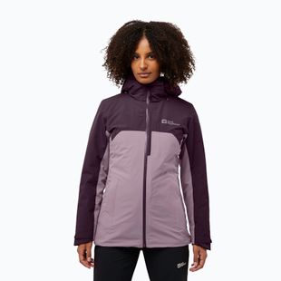 Giacca 3 in 1 donna Jack Wolfskin Hunberg wild blossom