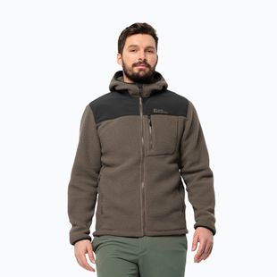 Jack Wolfskin giacca in pile da uomo Kammweg Pile Fz caffè freddo