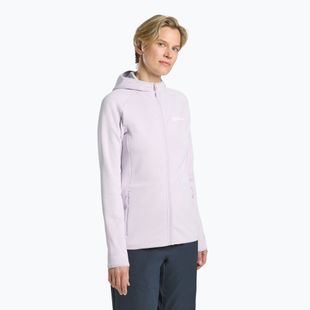 Felpa Jack Wolfskin da donna Baiselberg con cappuccio FZ color lavanda chiaro