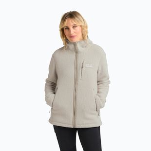 Pile donna Jack Wolfskin Cradle Mountain Full Zip colore sabbia chiaro