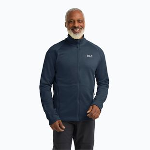 Felpa da trekking uomo Jack Wolfskin Peak District Full Zip midnight sky