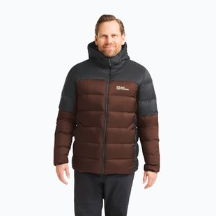 Giacca a piumino da uomo Jack Wolfskin Nebelhorn Down Hoody hot choc