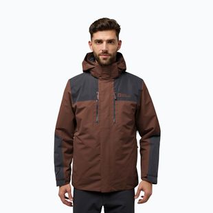 Giacca 3in1 da uomo Jack Wolfskin Jasper 3In1 hot choc
