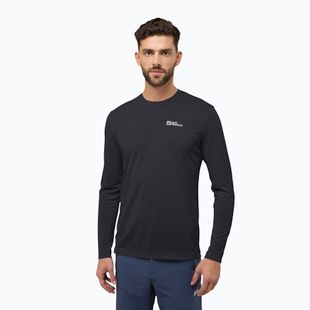 Maglia a maniche lunghe da uomo Jack Wolfskin Vonnan nera