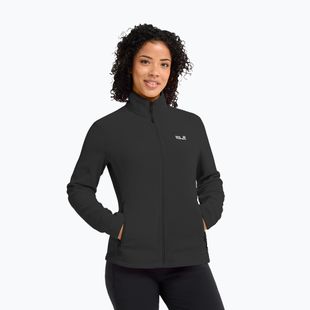 Felpa in pile da donna Jack Wolfskin Taunus 100 Full Zip black