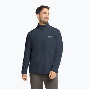 Felpa in pile da uomo Jack Wolfskin Taunus 100 Half Zip midnight sky