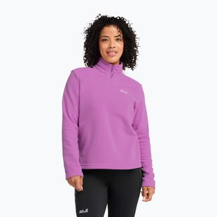 Felpa in pile da donna Jack Wolfskin Taunus 100 Half Zip foxglove