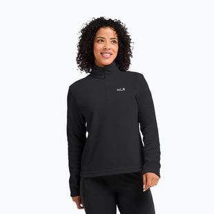 Felpa in pile da donna Jack Wolfskin Taunus 100 Half Zip black