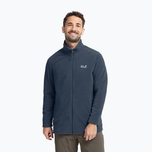 Felpa in pile da uomo Jack Wolfskin Taunus 100 Full Zip midnight sky