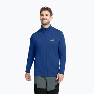 Felpa trekking da uomo  Jack Wolfskin Litestride Full Zip blue orchid
