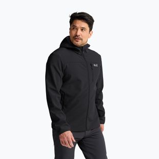 Giacca antivento da uomo Jack Wolfskin Wild Winds Hooded black
