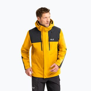 Giacca impermeabile da uomo Jack Wolfskin Jasper Pro 2L burly yellow jw