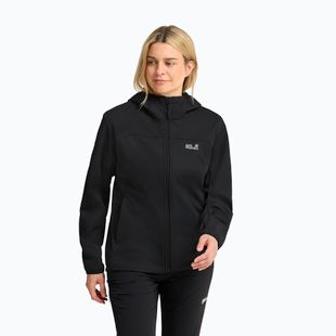 Giacca softshell da donna Jack Wolfskin Windhain 2 Hoody black