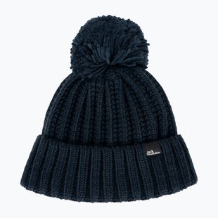 Berretto invernale da donna Jack Wolfskin Highloft Knit Beanie blu notte
