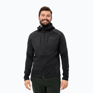 Giacca ibrida da uomo Jack Wolfskin Alpgrat Pro Ins Fz nera