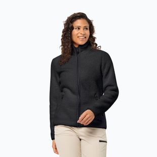 Felpa in pile Jack Wolfskin da donna High Curl nero