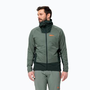 Giacca da pioggia Jack Wolfskin Alpspitze Ins Hybrid hedge verde uomo