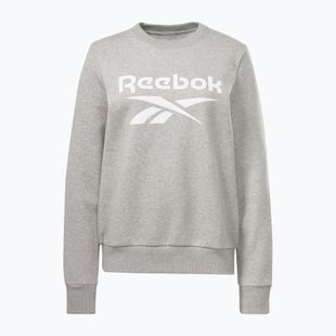Felpa Reebok Identity Big Logo Fleece Crew donna, grigio heather medio