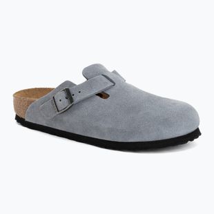 Ciabatte BIRKENSTOCK Boston Suede Leather stone blue
